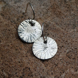 Hammered Solid Sterling Silver Disk Earrings
