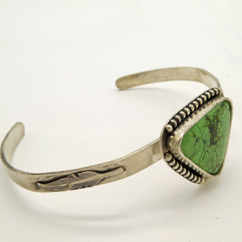 Hubei Turquoise Sterling Silver Cuff Bracelet