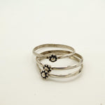 Sterling Silver Daisy Stacking Ring