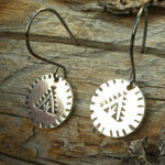 Southwest Hand Stamped Sterling Silver Earrings