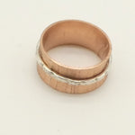 Copper and Sterling Silver Spinner Ring