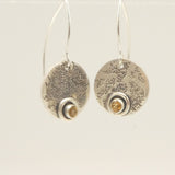 Citrine Sterling Silver Textured Earrings