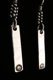 Solid Sterling Silver Peridot CZ Earrings